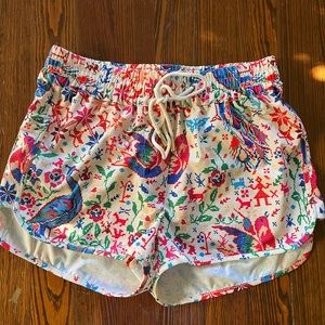 Zimmermann Colorful Peacock Resort wear shorts